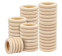 Uinfhyknd 100 pezzi Anelli di Naturale per Anelli di Pizzo da 55 mm Anelli di Massiccio per DIY Connettori Fabbricazione di Gioielli