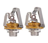 Uinfhyknd 2 Pz 1/4 Pollici 6.35 Mm Connettore di Ingresso Stereo Presa Per Chitarra Basso Elettrico, Presa di Prelievo Chitarra, Parti di Chitarra