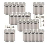 Uinfhyknd 24PZ 3/4 X 1 Pollice Supporti per Cartelli per Supporti Da Parete Supporti per Montaggio Hardware Pubblicità Vetro Acrilico Supporto per Unghie Acciaio Inossidabile