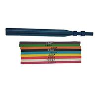 Uinfhyknd 9 pezzi 100 x 4 x 1 mm Pietra per affilare super ceramica per lucidatura di stampi + supporto per morsetto da 1 pezzo