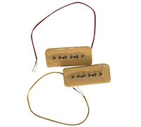Uinfhyknd Alnico V Alnico 5 singola bobina di sapone P90 Neck Bridge 50 / 52 mm metallo intrecciato Wire Fit chitarra elettrica