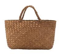 Uinfhyknd Borsa Di Paglia Totalizzatore Di Vimini Naturale Intrecciata Delle Donne Per Le Fatte A Rattan Tessute Giardino