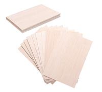 Uinfhyknd Confezione da 15 fogli di legno non finiti, tavola di legno sottile di legno di balsa per mestieri nave aeroplano, ornamenti fai da te