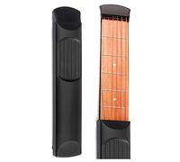 Uinfhyknd Portatile Pocket Guitar 6 Fret Modello Wooden Practice 6 Corde Guitar Trainer per principianti