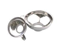 Uinfhyknd Set da 2 Pezzi Imbuto per Vasetti Ampi Regolari nel Acciaio Inossidabile Imbuto per Inscatolamento Bocca Larga Imbuto per Fagioli Salsa Olio Liquido Grano Utensili da