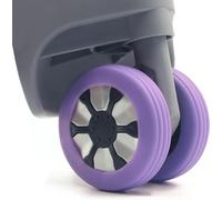uinhuine Confezione da 9 coperture per valigie per bagagli, per la maggior parte dei set di valigie a 8 ruote, Viola, wheel cover 2-3inch, Coperture colorate della protezione della ruota del