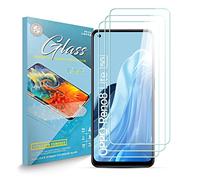 UIOK Protettore di Schermo Compatibile per OPPO Reno8 Lite 9H Durezza Anti Graffio Bolla Libera Caso Amichevole Ultra-Sottile Chiaro HD Vetro Pellicola Protettiva Compatibile per OPPO Reno8 Lite