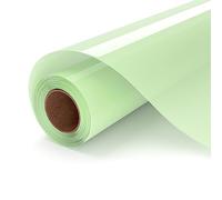 UIOK Sublimazione Vinile Termoadesivo per Cotone, Lucido Vinile Trasparente HTV per Sublimazione,12" X 5FT Vinile Lavare Durevole Sublimazione HTV per Tessuti di cotone Bianchi o Chiari (Lucido)