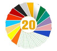 UIOK Vinile Permanente, Smart Vinyl Permanent per Cricut Joy, 15 Adesivi e 5 Carte di Trasferimento, 30,5x14cm Pellicola per Plotter in Vinile per Tazze Fai da te