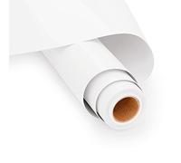 UIOK Vinile Termoadesivo per Tessuti, 30.5 x 365.7cm Vinile Termoadesivo Bianco Termovinile per Tessuti, HTV Vin-ile Termico per T-shirt, Altri Tes-suti, Facile Da Tagliare (Bianco)