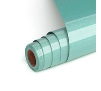 UIOK Vinile Termoadesivo per Tessuti,Azzurro Glitter HTV Termovinile per Tessuti 30,5 x 182 cm Vinile Termoadesivo Pellicola per Plotter con Glitter Heat Transfer Vinyl per Cricut Fai da Te Magliette