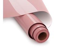 UIOK Vinile Termoadesivo per Tessuti Oro Rosa, Termovinile per Tessuti 30.5 x 365.7cm Vinile Termoadesivo, HTV Rotolo Vinil Termico per Cricut Fai-da-te T-shirt, Tessut-i,Facile da Tagliare (Oro Rosa)