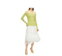 UIOKLMJH Maglione slim fit da donna patchwork manica intera scollo a V pulsante maglione, EN8, M