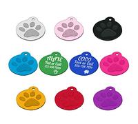 Uiopa 2 Pezzi Medaglietta Cane Personalizzata con Incisione, Medagliette Personalizzate In Lega di Alluminio, Targhetta Personalizzata per Collare Cane Gatto