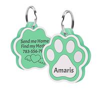 Uiopa 2 Pezzi Medaglietta Cane Personalizzata in Silicone, Medaglietta Cane con Incisione Silenziosa, Targhetta Cane Personalizzata per Collare Cane Gatto