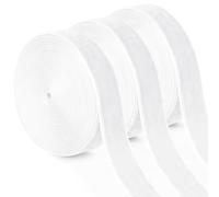 Uiopa 3 Rotoli Nastro Bianco in Velluto 20mm x 4,5m Nastro Regalo di Velluto Nastri Decorativi Tessuto per Matrimoni, Feste, Ghirlande, Decorazioni, Fai da Te