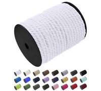 Uiopa Corda Macrame 8mm x 40m, Filo Macrame Natural Cordoncino Cotone Corda Colorata, Cordino per Borse Uncinetto, Arazzo da Parete, Cesto di Piante Appeso, Decorazioni Fai Da Te (Bianco)