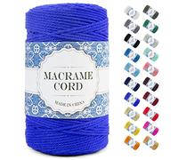 Uiopa Corda Macrame, Filo Macrame Corda Cotone, 4 Fili Cordoncino Cotone Spago Colorata, Cordino per Borse Uncinetto Arazzo da Parete Artigianato Fai Da Te Appendini per Piante