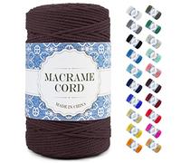 Uiopa Corda Macrame, Filo Macrame Corda Cotone, 4 Fili Cordoncino Cotone Spago Colorata, Cordino per Borse Uncinetto Arazzo da Parete Artigianato Fai Da Te Appendini per Piante