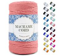 Uiopa Corda Macrame, Filo Macrame Corda Cotone, 4 Fili Cordoncino Cotone Spago Colorata, Cordino per Borse Uncinetto Arazzo da Parete Artigianato Fai Da Te Appendini per Piante