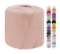 Uiopa Filo Cotone per Uncinetto, 1mm x 125m Filo Uncinetto per Borse, Gomitoli Cotone per Uncinetto e Lavori Scialli, Cappelli, Centrini, Decorazioni, Fai Da Te, Artigianato (Rosa Radice di Loto)