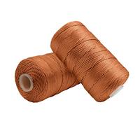 Uiopa Filo Macrame 1,5mm x 400m, Corda Macrame in Nylon Cordino per Borse Uncinetto, Filo Marrone Giallastro per Ferri e Uncinetto, Fai da Te, Decorazioni, Artigianato