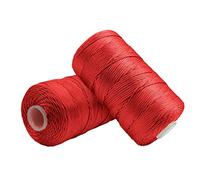 Uiopa Filo Macrame 1,5mm x 400m, Corda Macrame in Nylon Cordino per Borse Uncinetto, Filo Rosso per Ferri e Uncinetto, Fai da Te, Decorazioni, Artigianato