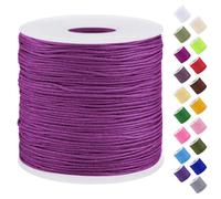 Uiopa Filo Nylon per Braccialetti 0,7mm x 120m Filo Braccialetti Fai da Te Cordone Perline per Collana, Bracciale, Creazione di Gioielli, Macramè, Artigianato