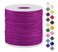 Uiopa Filo Nylon per Braccialetti 0,7mm x 120m Filo Braccialetti Fai da Te Cordone Perline per Collana, Bracciale, Creazione di Gioielli, Macramè, Artigianato