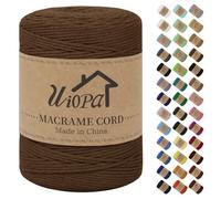 Uiopa Macrame Corda 3mm x 300m Caramello Macramè Filo Corda di Cotone Naturale Spago Colorato Cordino per Borse Uncinetto, Wall Hanging, Decorazioni, Bomboniere Fai da Te, Piante da Appendere