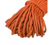 Uiopa Spago Juta 5mm x 10m, Spago Grosso Naturale Corda Canapa Colorato, 3 Fili Corda Iuta per Tiragraffi per Gatto, Artigianato Fai-da-Te, Giardinaggio, Decorazione Domestica (Arancione)