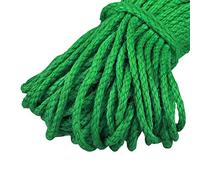 Uiopa Spago Juta 5mm x 10m, Spago Grosso Naturale Corda Canapa Colorato, 3 Fili Corda Iuta per Tiragraffi per Gatto, Artigianato Fai-da-Te, Giardinaggio, Decorazione Domestica (Verde)