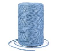 Uiopa Spago Juta Colorato 2mm x 200m Corda Canapa, Spago per Orto Naturale, Filo Juta, Corda Iuta per Decorazioni, Giardinaggio, Mestiere Fai da Te, Confezioni Regalo (Azzurro)