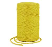 Uiopa Spago Juta Colorato 2mm x 200m Corda Canapa, Spago per Orto Naturale, Filo Juta, Corda Iuta per Decorazioni, Giardinaggio, Mestiere Fai da Te, Confezioni Regalo (Giallo Chiaro)