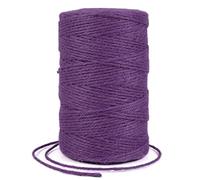 Uiopa Spago Juta Colorato 2mm x 200m Corda Canapa, Spago per Orto Naturale, Filo Juta, Corda Iuta per Decorazioni, Giardinaggio, Mestiere Fai da Te, Confezioni Regalo (Viola Scuro)
