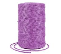 Uiopa Spago Juta Colorato 2mm x 200m Corda Canapa, Spago per Orto Naturale, Filo Juta, Corda Iuta per Decorazioni, Giardinaggio, Mestiere Fai da Te, Confezioni Regalo (Viola Chiaro)