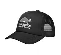 UIOPPIOS Il Mio Primo Amore Technics Trucker cap Cappello da Esterno Unisex Cappelli da Sole Cappelli da Camionista Cappelli Snapback Regolabili Cappellini da Baseball in Rete Estate