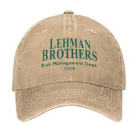 UIOPPIOS Lehman Brothers Risk Management Department 2008 Cappellini da Baseball Distressed Lavato Cappello papà Unisex Running Golf Caps Cappello