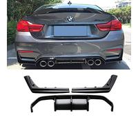 UioQrintan Spoiler Posteriore, Diffusore Posteriore Adatto per BMW F80 M3 F82 M4 V Style 2015-2020, 3 Pezzi, ABS Nero Opaco
