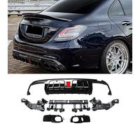 UioQrintan Spoiler Posteriore, Diffusore Posteriore Adatto per Mercedes W205 Classe C C63 C63S AMG B Style 2015-2021, ABS Nero Lucido