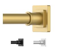 UIOSANRT Bastone per tenda da doccia dorato, 80-200 cm, antiscivolo, con montaggio a tensione