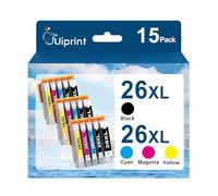 Uiprint 26XL Cartucce d'inchiostro Compatibili per Epson 26 XL, 15-Pack