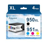 Uiprint 950XL 951XL 950 951 Cartucce d'inchiostro per HP950 HP951 XL Compatibile con Officejet Pro 8100 8600 8610 8615 8616 8620 8630 8640 8660 8625 251dw 276dw (Nero, Ciano, Magenta, Giallo, 4-Pack)