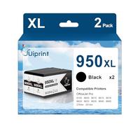 Uiprint 950XL 951XL Cartucce d'inchiostro per HP 950 951 XL Compatibile con HP Officejet Pro 8100 8610 8600 8615 8620 8630 8640 8660 8625 251dw 276dw (2 nero)