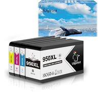 Uiprint 950XL 951XL Cartucce d'inchiostro per HP 950 951 XL Compatibile HP Officejet Pro 8100 8610 8600 8615 8620 8600 8630 8640 8660 8625 251dw 271dw 276dw (Nero Ciano Magenta Giallo,4 - Pacchetto)