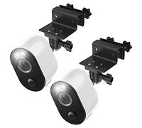 UIQELYS Staffa regolabile per grondaia per Arlo Ultra/Ultra 2, Arlo HD/GO/Pro/Pro 2/3/4, eufyCam 2/2Pro/2C/2C Pro/E, supporto per fotocamera a prova di pioggia (2 pezzi) di colore nero