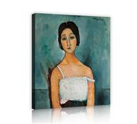 UIRINGART Amedeo Modigliani Pittura di fama mondiale Replica Opera d'arte Christina Ritratto Poster Poster Pittura Incorniciato Parete Stampa d'arte per la decor della cucina 60x80cm telaio interno
