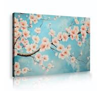 UIRINGART Cherry Blossom Serenity Canvas Wall Art Stampe floreali in stile giapponese Pittura di paesaggio Poster Opere d'arte per camera da letto Home Office Decor 45x70cm telaio interno