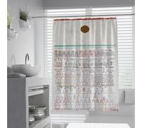 UIRINGART Tende da doccia geometriche W200xL220cm Paul Klee Art Abstract Sun Blue Line Modern Fabric Modern Fabric Arredamento per bagno con ganci set di accessori impermeabili lavabili per il bagno