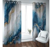 UIRINGART Tende oscura stile moda marmo astratto in agata con motivo astratto tende scure a grommet per la camera da letto ufficio 2 pannelli B168xH160cm